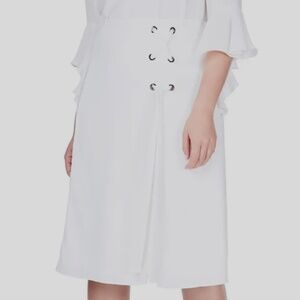 Elvi white dress skirt
